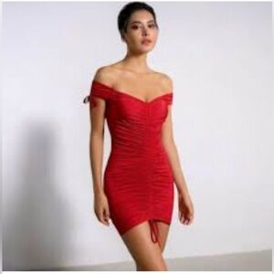 HANG FROM dress for women size S color red like new short sleeve